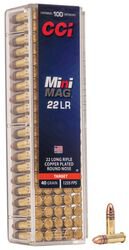 CCI MUNITION .22 LR 40GR MINI-MAG CPRN 100/5000