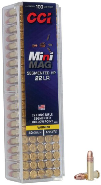 CCI MUNITION .22 LR 40GR MINI-MAG SHP 100/5000