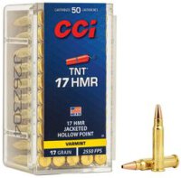 CCI MUNITION .17 HMR 17GR TNT JHP 50/2000