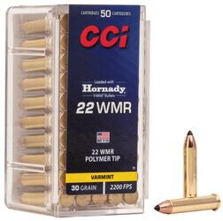 CCI MUNITION .22 WMR 30GR V-MAX 50/2000