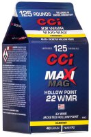 CCI MUNITION .22 WMR 40GR MAXI-MAG JHP 125/1250