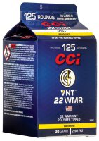 CCI MUNITION .22 WMR 30GR VNT 125/1250