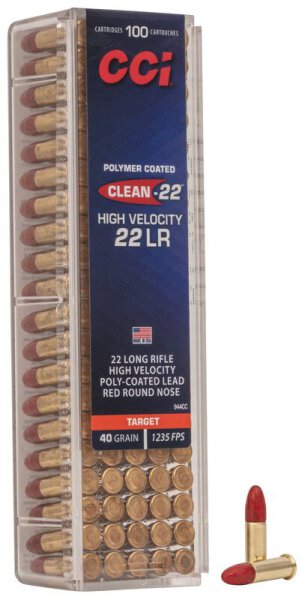 CCI MUNITION .22 LR 40GR CLEAN-22 ROT LRN 100/5000