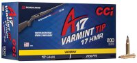 CCI MUNITION .17 HMR 17GR A17 VARMINT TIP 200/2000