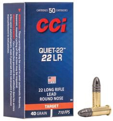 CCI MUNITION .22 LR 40GR QUIET-22 LRN 50/5000