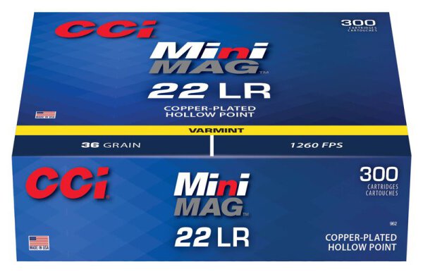 CCI MUNITION .22 LR "SWAMP PEOPLE" MINI-MAG 36GR HP 300/3000