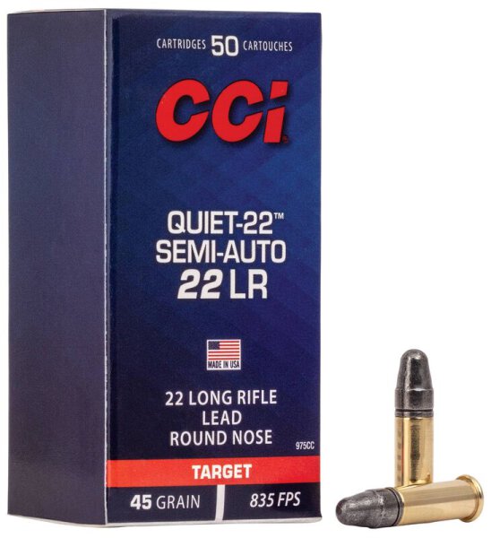 CCI MUNITION .22 LR 45GR QUIET-22 SEMI-AUTO SP 50/5000