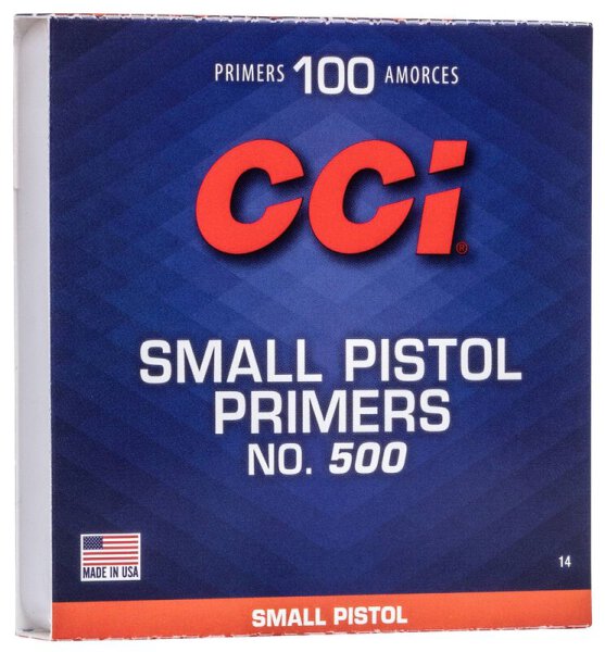 CCI Z&Uuml;NDER 500 STD SMALL PISTOL 100/5000