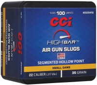 CCI GESCHOSSE HIGH BAR AIR GUN SLUGS .22/.217 35GR SHP...