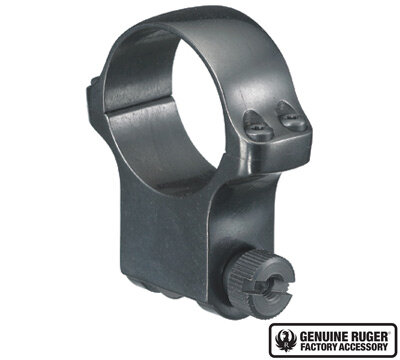 RUGER SCOPE MOUNT RING BLUED 6B30, .30MM, X-HI, CLAM SHELL SCP-RING (REAR)