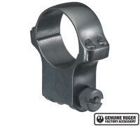 RUGER SCOPE MOUNT RING BLUED 6B30, .30MM, X-HI, CLAM...