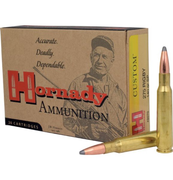 HORNADY MUNITION .275 RIGBY 140GR INTERLOCK SP 20/200