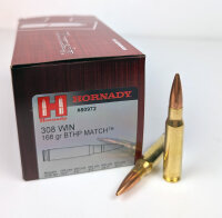 HORNADY MUNITION .308 WIN 168GR BTHP MATCH 50/500