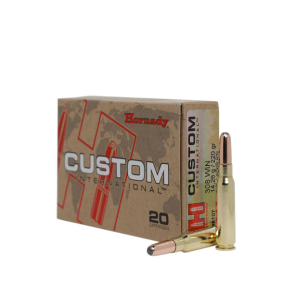 HORNADY MUNITION .308 WIN 220GR INTERLOCK RN INTL 20/200
