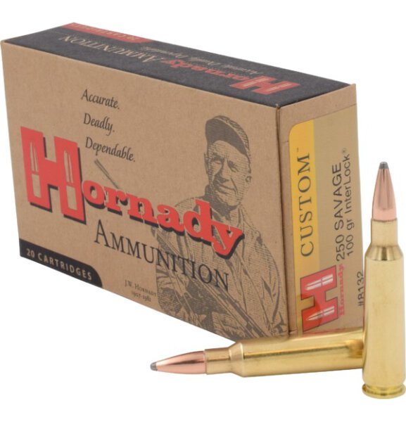 HORNADY MUNITION .250 SAVAGE 100GR INTERLOCK SP 20/200