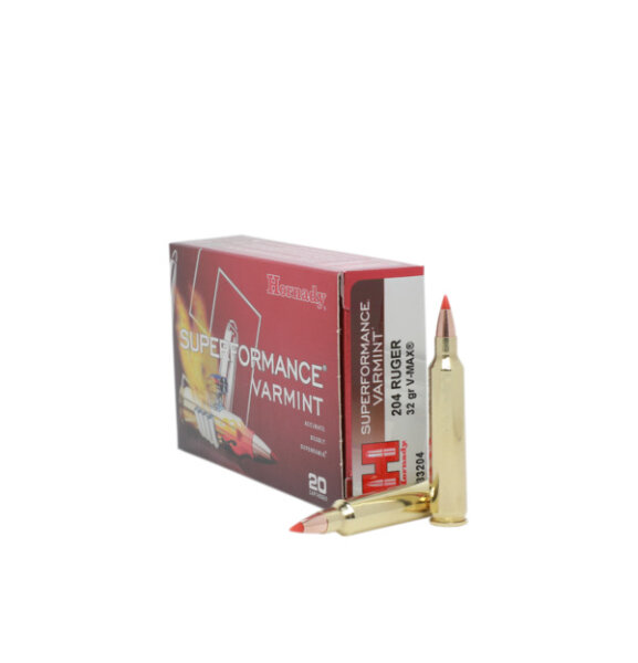 HORNADY MUNITION .204 RUGER 32GR V-MAX SPF 20/200