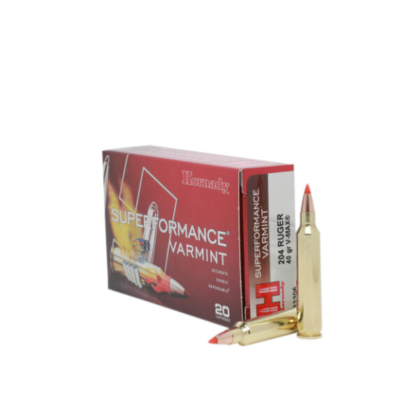 HORNADY MUNITION .204 RUGER 40GR V-MAX SPF 20/200