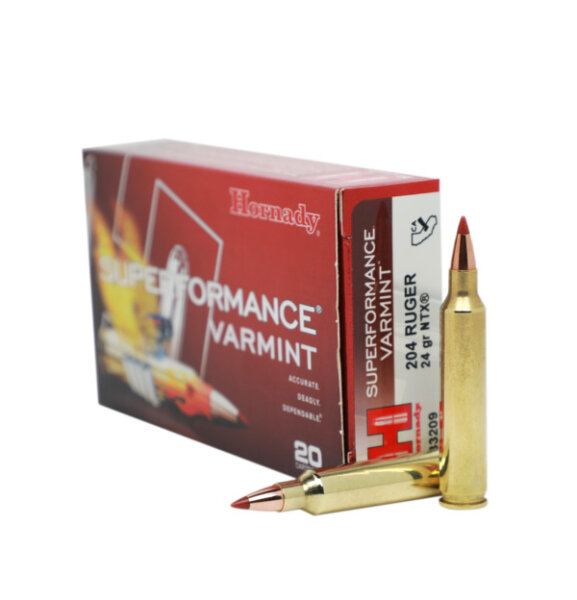 HORNADY MUNITION .204 RUGER 24GR NTX SPF 20/200