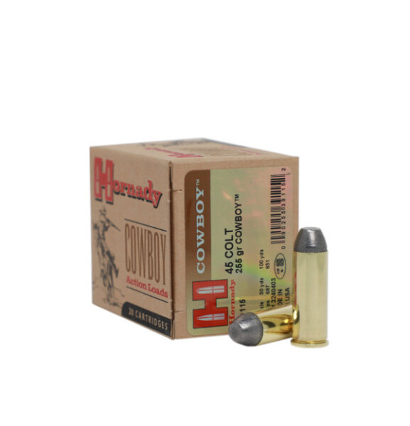 HORNADY MUNITION .45 COLT 255GR COWBOY 20/200