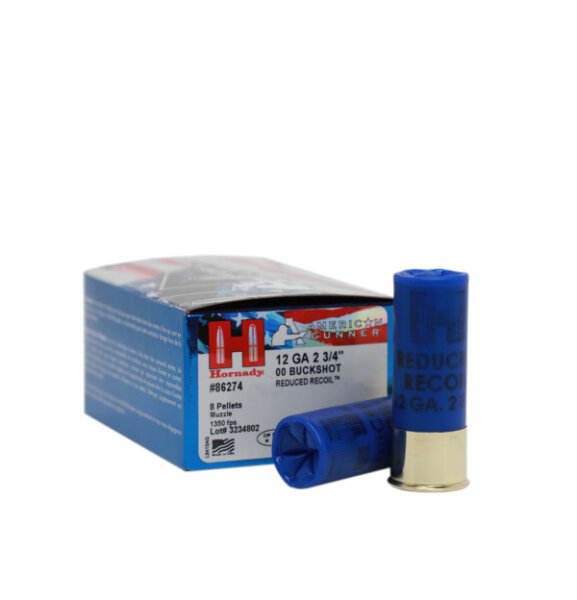 HORNADY MUNITION 12/70 REDUCED RECOIL 00 BUCKSHOT AG 10/100
