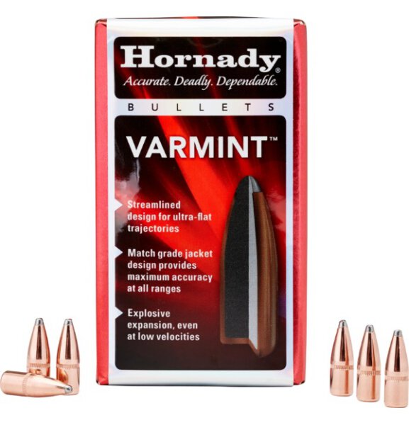 HORNADY GESCHOSSE .22/.224 50GR SP 100/4000