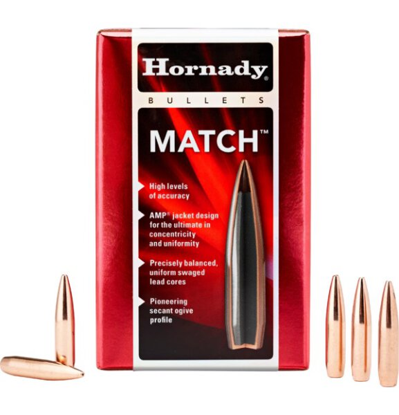 HORNADY GESCHOSSE .30/.308 168GR BTHP MATCH 500/1000