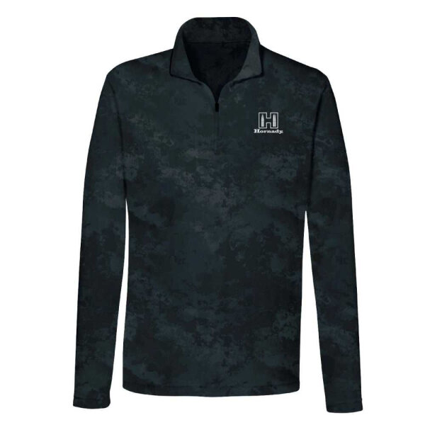 HORNADY PULLOVER (PERFORMANCE) MIT 1/4 REI&Atilde;&Yuml;VERSCHLUSS SCHWARZ/WEI&Atilde;&Yuml; HORNADY GR. XXXL