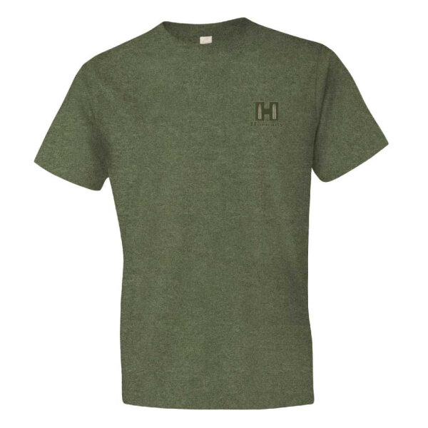 HORNADY T-SHIRT OLIVE/OLIVE "H" AUF BRUST & R&Atilde;&oelig;CKEN GR. XXL