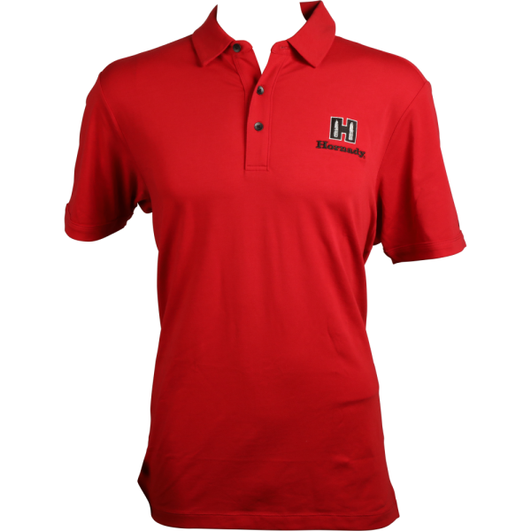 HORNADY POLOSHIRT ROT/SCHWARZ "H" GR. L