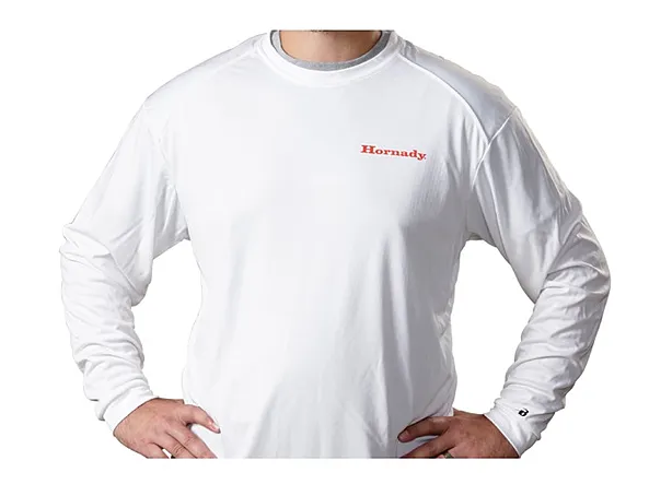 HORNADY LANGARMSHIRT WEI&Atilde;&Yuml;/ROT HORNADY VORNE & ROT "H" HINTEN GR. XXXL