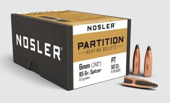NOSLER GESCHOSSE 6MM/.243 85GR PARTITION SP 50/150