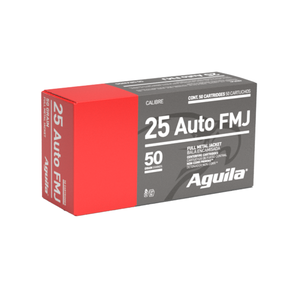 AGUILA MUNITION .25 AUTO 50GR STANDARD FMJ 50/1000