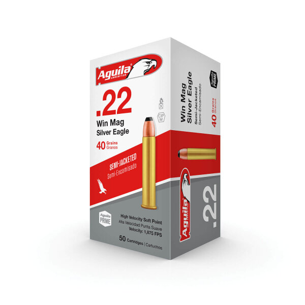 AGUILA MUNITION .22 WIN MAG 40GR STANDARD SJSP 50/1000