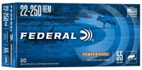FEDERAL MUNITION .22-250 REM 55GR SP 20/200