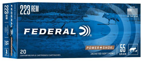 FEDERAL MUNITION .223 REM 55GR SP 20/200