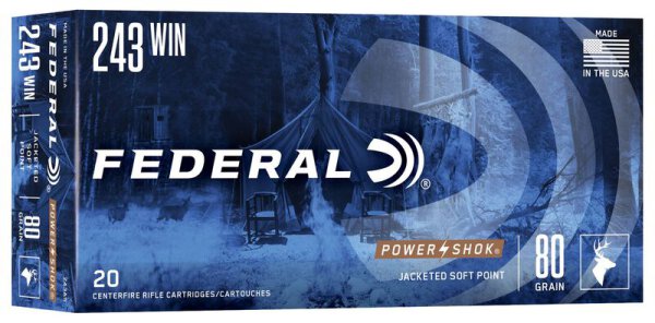 FEDERAL MUNITION .243 WIN 80GR SP 20/200