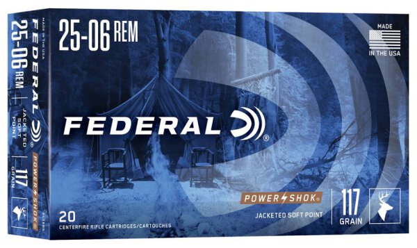 FEDERAL MUNITION .25-06 REM 117GR SP 20/200