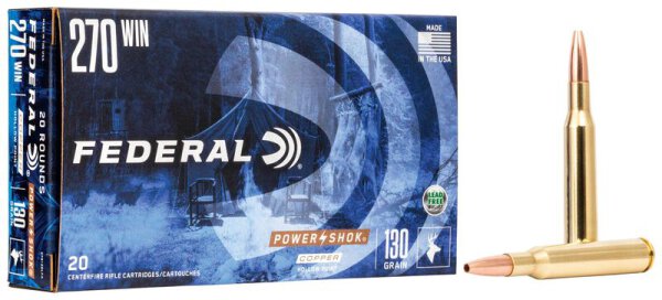FEDERAL MUNITION .270 WIN 130GR COPPER HP 20/200