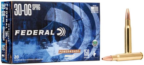 FEDERAL MUNITION .30-06 SPRG 150GR COPPER HP 20/200