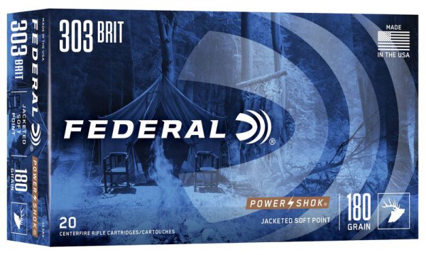 FEDERAL MUNITION .303 BRITISH 180GR SP 20/200