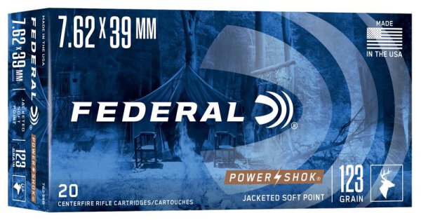 FEDERAL MUNITION 7,62X39 SOVIET 123GR SP 20/200