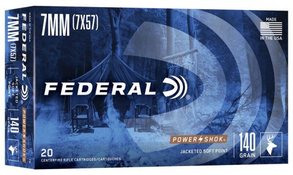 FEDERAL MUNITION 7MM MAUSER 140GR SP 20/200