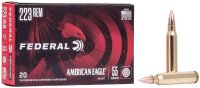 FEDERAL MUNITION .223 REM 55GR FMJ BT 20/500