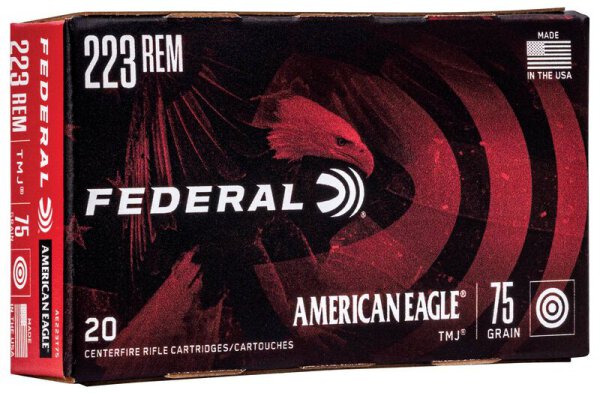 FEDERAL MUNITION .223 REM 75GR TMJ 20/500