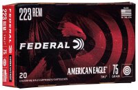 FEDERAL MUNITION .223 REM 75GR TMJ 20/500