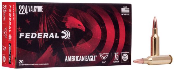 FEDERAL MUNITION .224 VALKYRIE 75GR TMJ 20/500