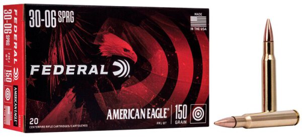 FEDERAL MUNITION .30-06 SPRG 150GR FMJ BT 20/500