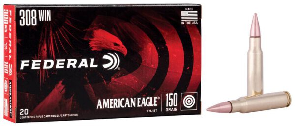 FEDERAL MUNITION .308 WIN 150GR FMJ BT 20/500