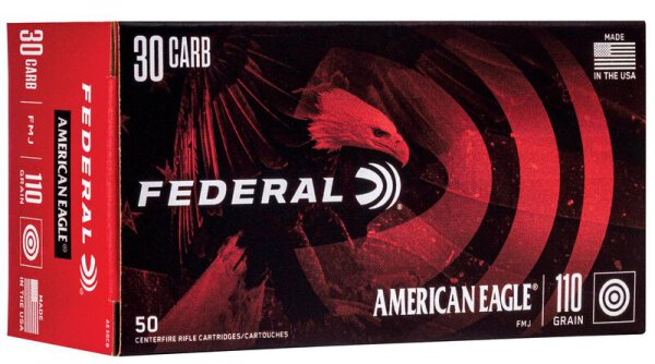 FEDERAL MUNITION .30 CARBINE 110GR FMJ 50/500