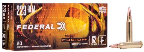 FEDERAL MUNITION .223 REM 62GR FUSION 20/200